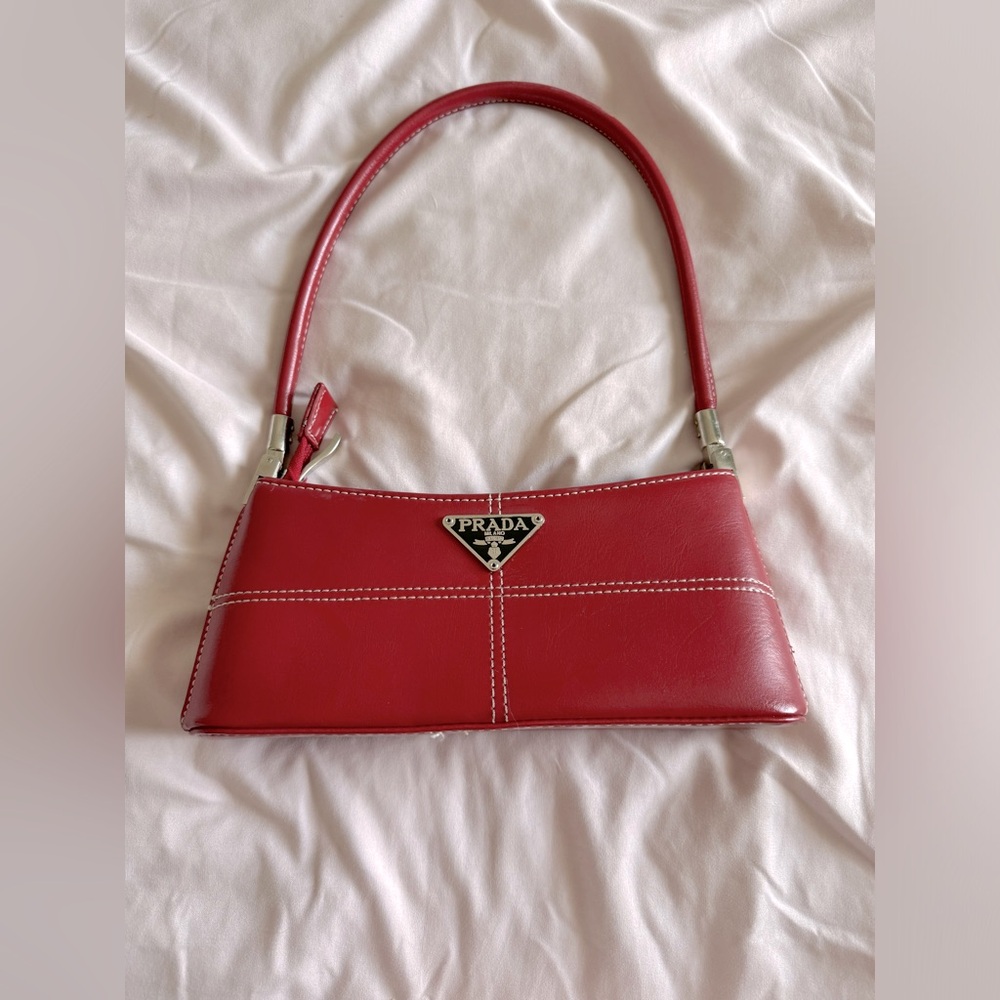 Prada Mini Red Leather Purse